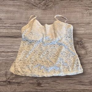 Cinema Etoile White Lace Camisole Size 36D